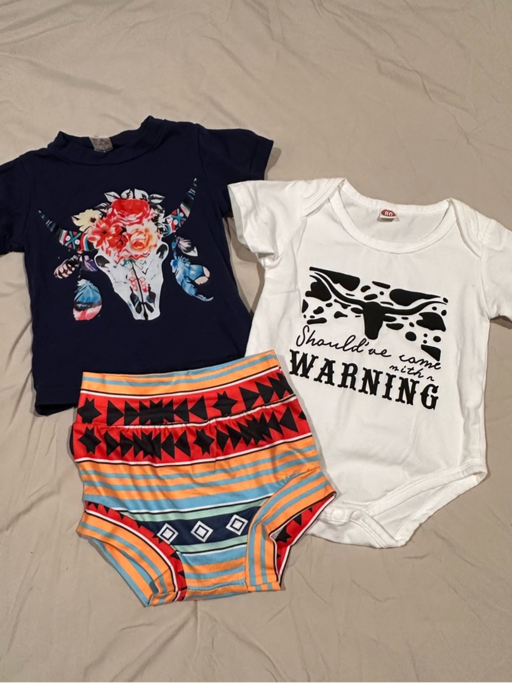 Baby Girl Western Shirt Set and Bloomers